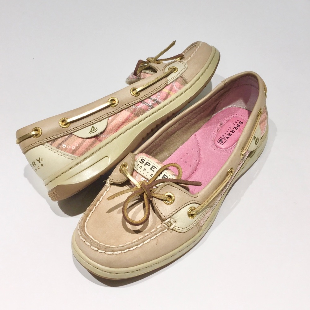 Womens SPERRY TOPSIDER ANGELFISH Sequin Boat Shoes